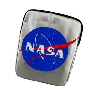 NASA Kennedy Space Center Laptop Tablet Sleeve Case Metallic Silver Padded 11x9